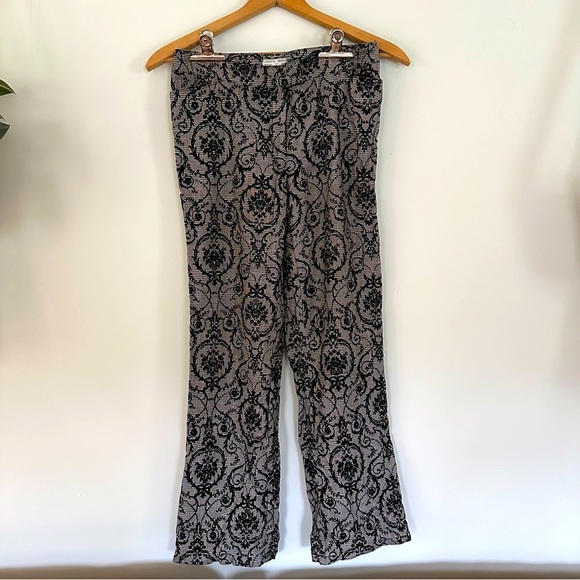 Vintage Alberto Makali Velvet Paisley Plaid Pants Size 4 - Picture 3 of 11